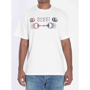 Gucci Men Printed Cotton Jersey T-Shirt